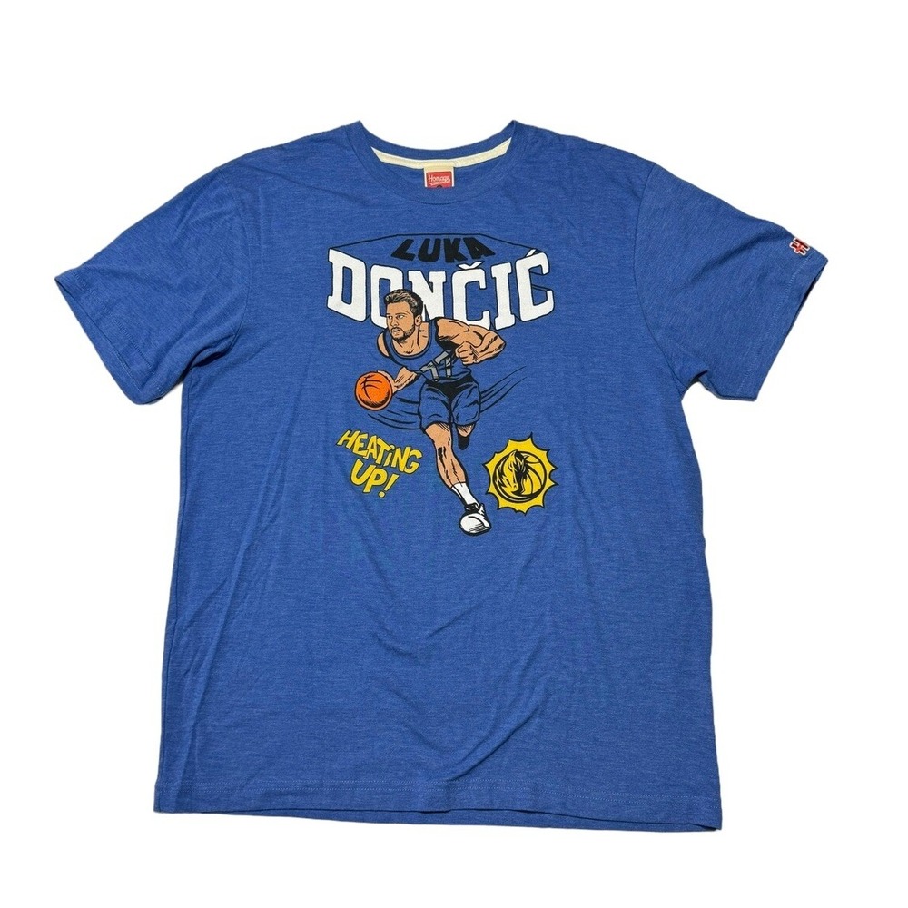 Dallas Mavericks Luka Doncic Homage Royal Comic Book Player Tri-Blend‎ Men's L